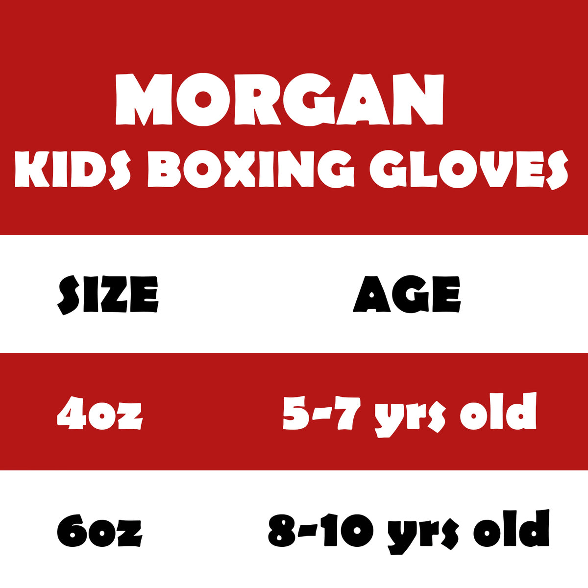MORGAN V2 Classic Kids Boxing Muay Thai Boxing Gloves (4-6Oz) - BLACK/WHITE
