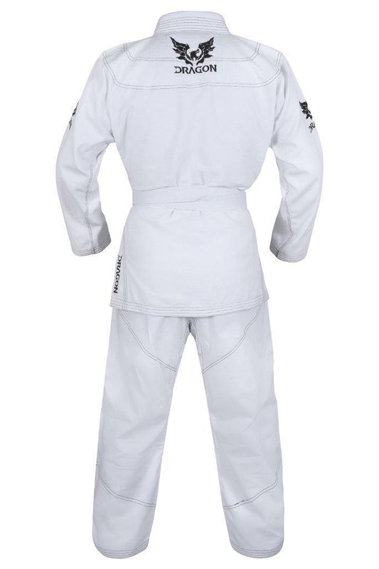 MORGAN DRAGON V2 450Gsm BJJ Gi - IBJJF Approved (White) - BJJ Gi