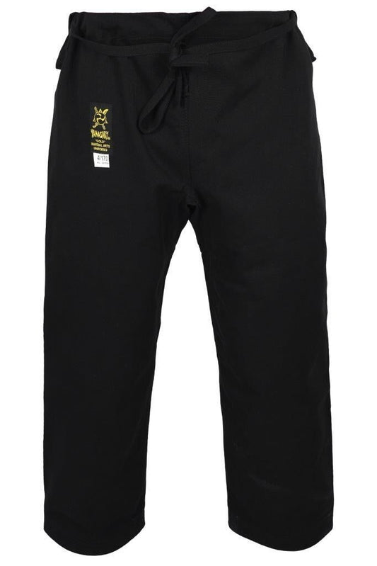 MORGAN YAMASAKI Gold Canvas Pants (Black) 14oz - Martial Arts Pants
