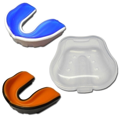 MORGAN Mouth Guard Gel Fit - A+ Protection - Boxing Mouthguard - White & Blue