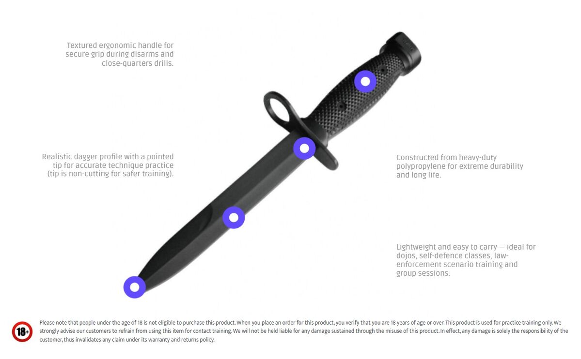 MORGAN Polypropylene Training Dagger