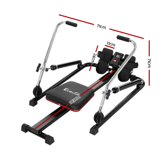 Everfit Rowing Machine Rower Hydraulic Resistance Fitness Gym Home Cardio