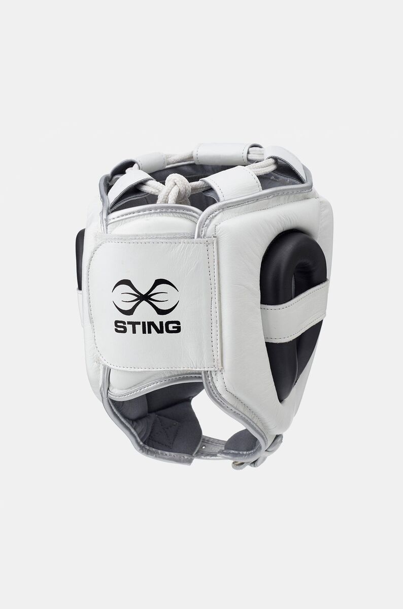 STING Viper Gel Full Face Head Guard — White/Black/Silver