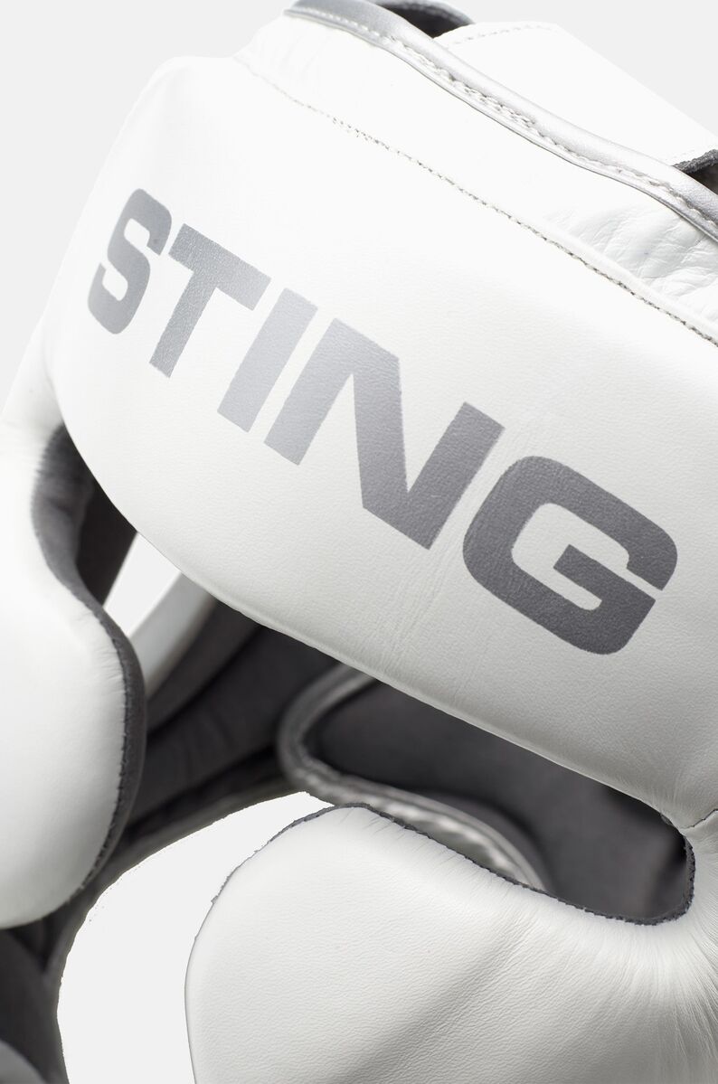 STING Viper Gel Full Face Head Guard — White/Silver