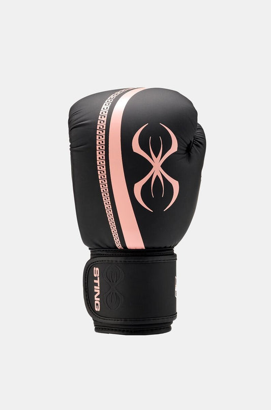 STING Aurora Womens Boxing Glove — Black/Peach