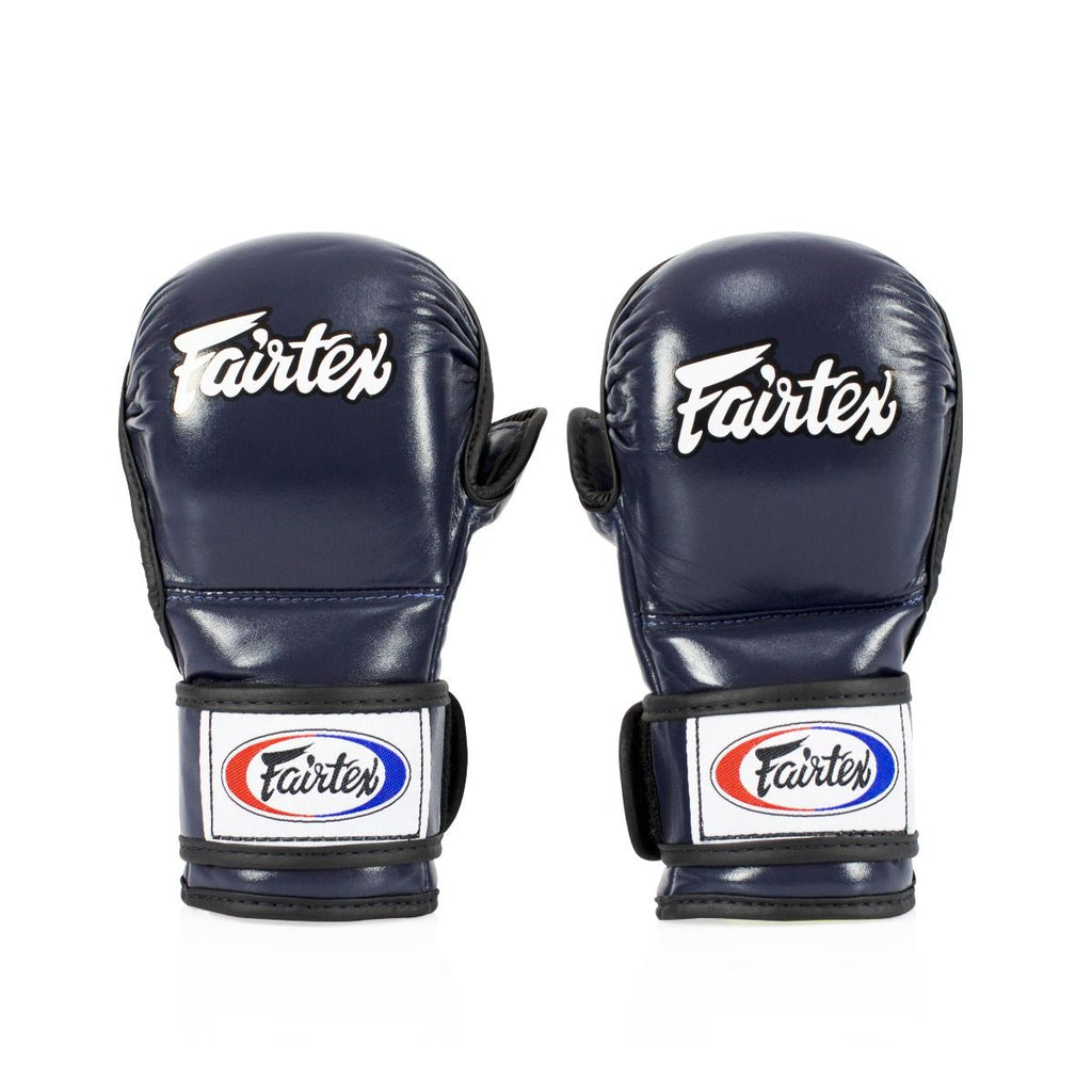 FAIRTEX Double Wrist Wrap Closure MMA Sparrring Gloves (FGV15) - Blue