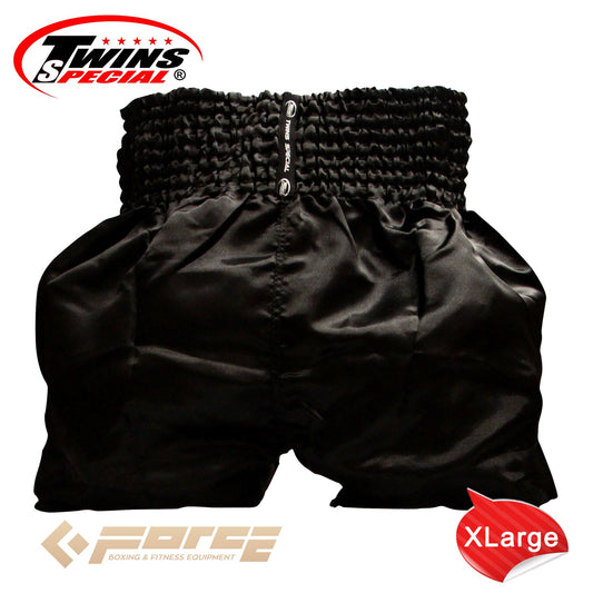 TWINS Boxing Shorts Plain Black TB-30 XL