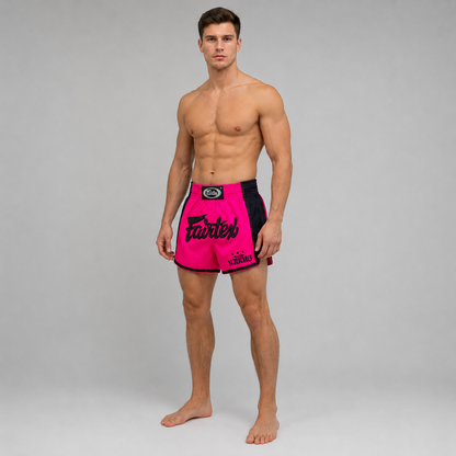 FAIRTEX Pink Slim Cut Muay Thai Boxing Shorts (BS1714) - Boxing & MMA Shorts