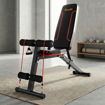 Everfit Weight Bench Adjustable FID Bench Press Home Gym 150kg Capacity