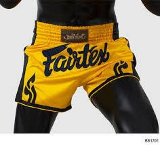 FAIRTEX Yellow Slim Cut Muay Thai Boxing Shorts (BS1701) - Boxing & MMA Shorts