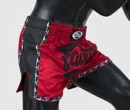 FAIRTEX Red Slim Cut Muay Thai Boxing Shorts (BS1703) - Boxing & MMA Shorts