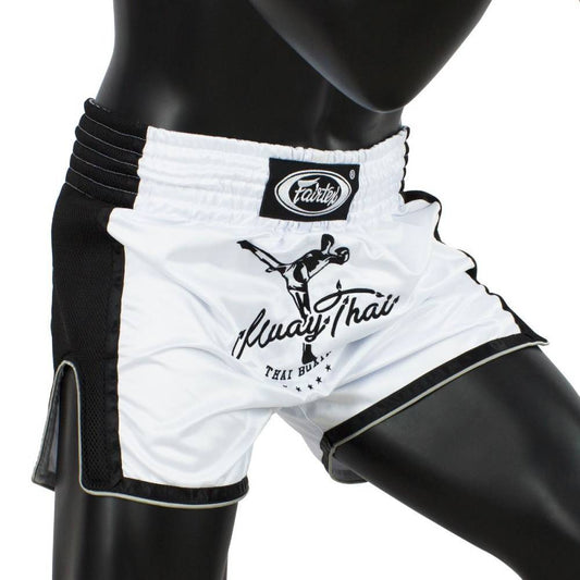 FAIRTEX White Slim Cut Muay Thai Boxing Shorts (BS1707) - Boxing & MMA Shorts