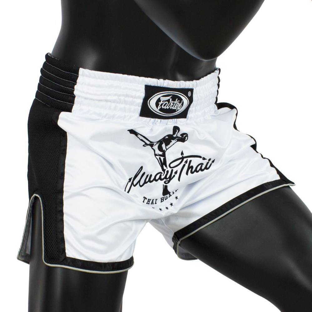 FAIRTEX White Slim Cut Muay Thai Boxing Shorts (BS1707) - Boxing & MMA Shorts