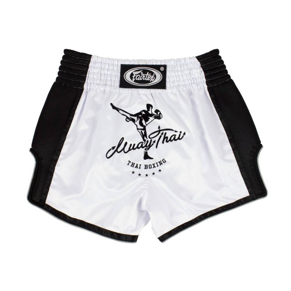 FAIRTEX White Slim Cut Muay Thai Boxing Shorts (BS1707) - Boxing & MMA Shorts