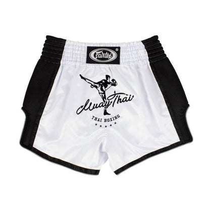 FAIRTEX White Slim Cut Muay Thai Boxing Shorts (BS1707) - Boxing & MMA Shorts