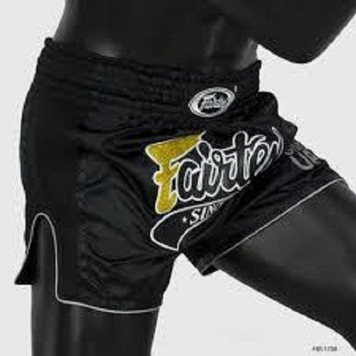 FAIRTEX Black Slim Cut Muay Thai Boxing Shorts (BS1708) - Boxing & MMA Shorts
