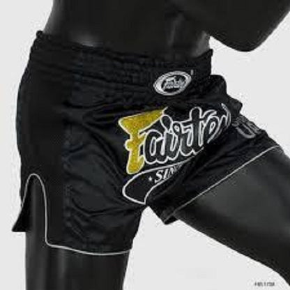 FAIRTEX Black Slim Cut Muay Thai Boxing Shorts (BS1708) - Boxing & MMA Shorts