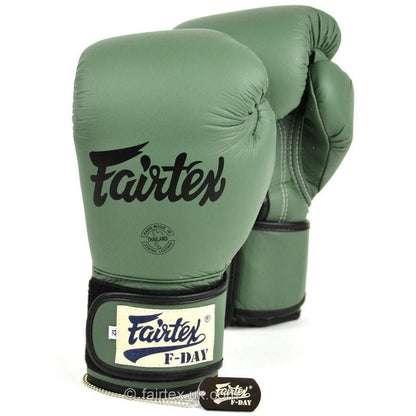 FAIRTEX F-Day Limited Edition Army Green Boxing Gloves (BGV11)