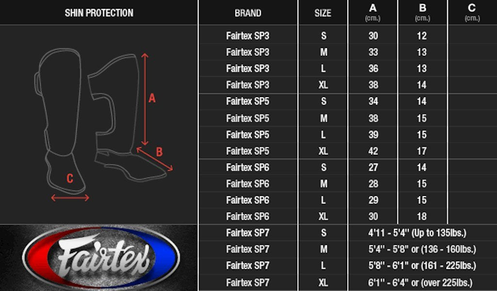 FAIRTEX Neoprene Shin Guards (SP6) - Shin Guards