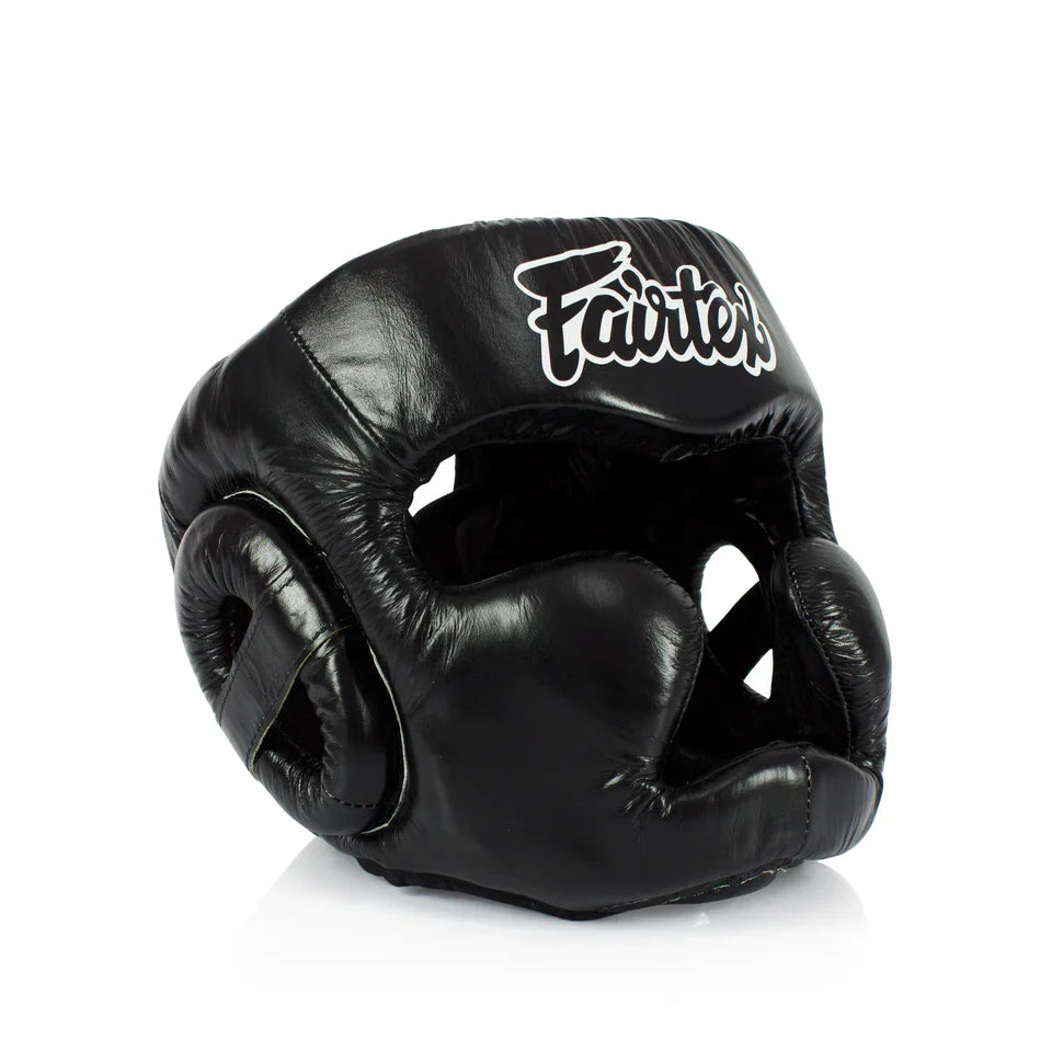 FAIRTEX Diagonal Vision Sparring Headguard/Lace Up (HG13) - Boxing Head Guard