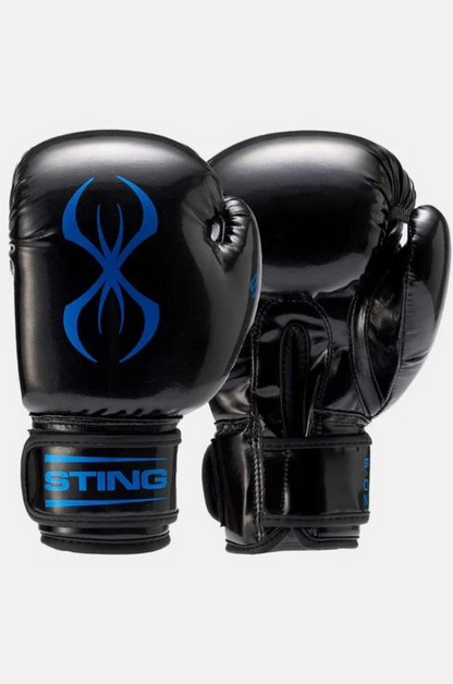 STING Arma Junior Boxing Gloves in black and blue