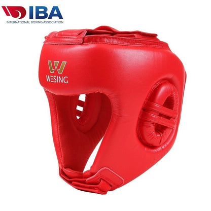 MORGAN WESING IBA Approved Leather Head Guard - Boxing Head Guard - RD