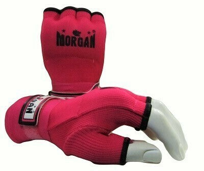 MORGAN Elasticated Easy Hand Wraps Muay Thai Boxing MMA UFC - Boxing Hand Wraps - BLACK
