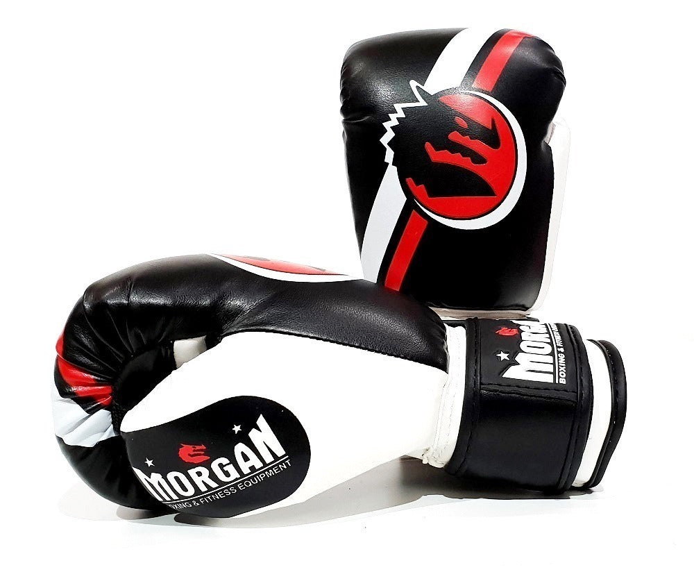 MORGAN V2 Classic Kids Boxing Muay Thai Boxing Gloves (4-6Oz) - BLACK/WHITE