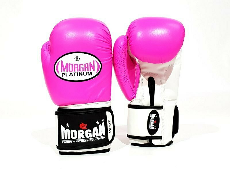 MORGAN V2 Platinum Leather Sparring Muay Thai Boxing Gloves - Boxing & Muay Thai - BLACK