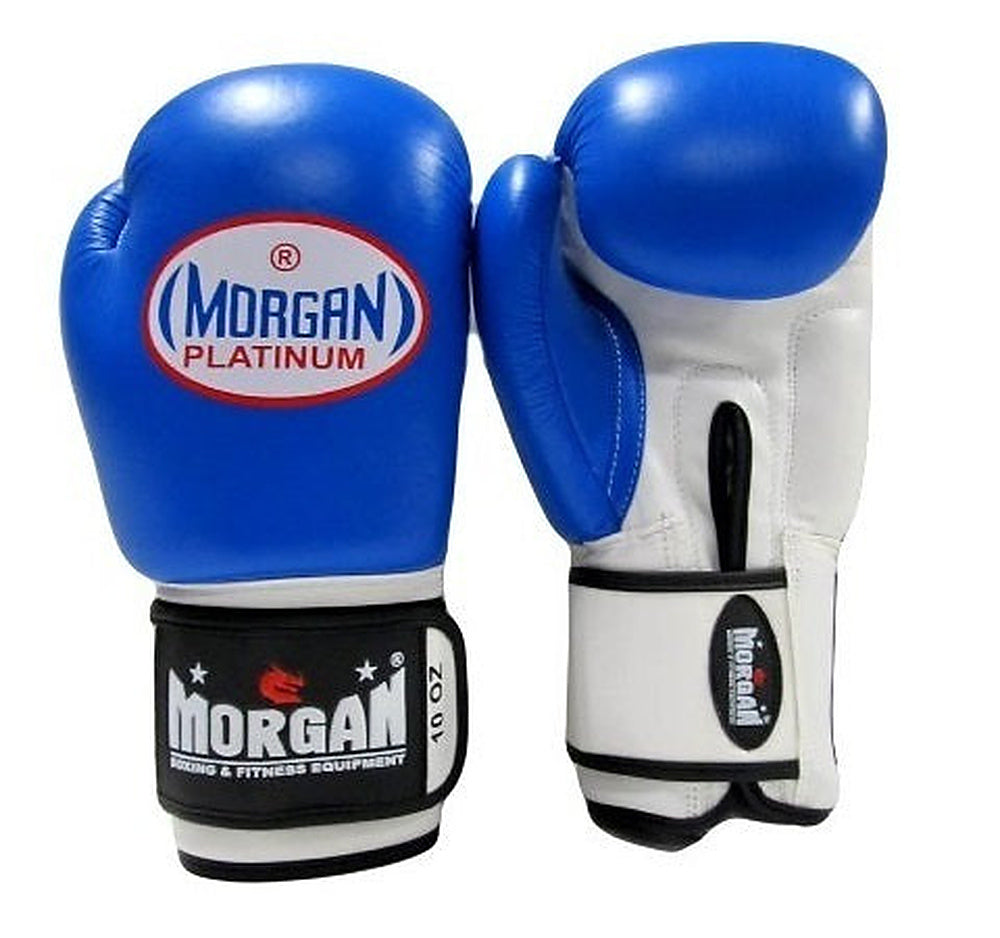MORGAN V2 Platinum Leather Sparring Muay Thai Boxing Gloves - Boxing & Muay Thai - BLACK