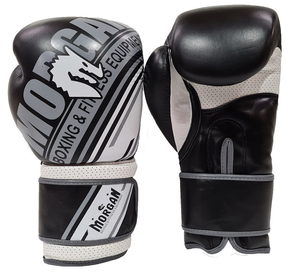 MORGAN Aventus Leather Boxing Gloves - Boxing & Muay Thai - BLACK