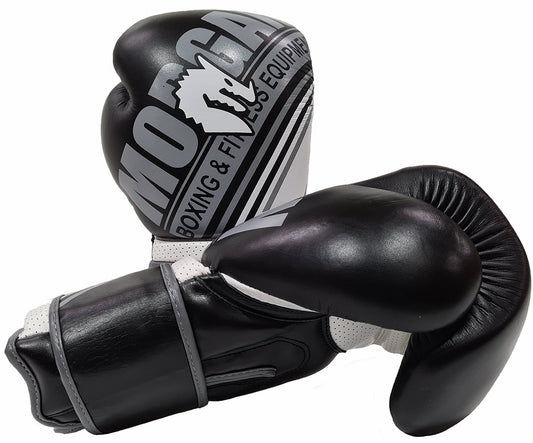 MORGAN Aventus Leather Boxing Gloves - Boxing & Muay Thai - BLACK
