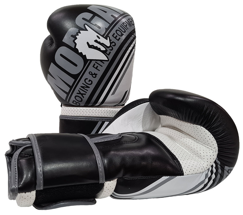 MORGAN Aventus Leather Boxing Gloves - Boxing & Muay Thai - BLACK