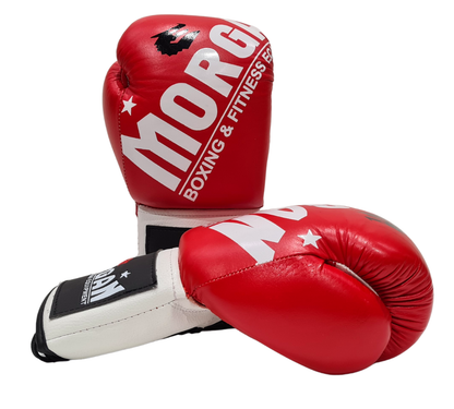 MORGAN V2 Fight Night Boxing Gloves (8/10oz) - Boxing & Muay Thai - BW - MS-BG-FN-10OZ-RW