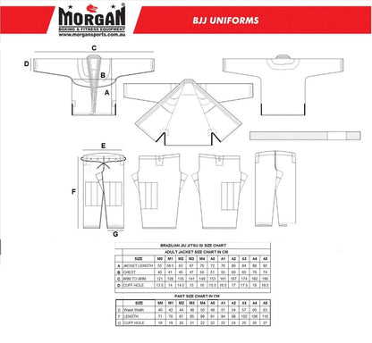 MORGAN DRAGON V2 450Gsm BJJ Gi - IBJJF Approved (Blue) - BJJ Gi