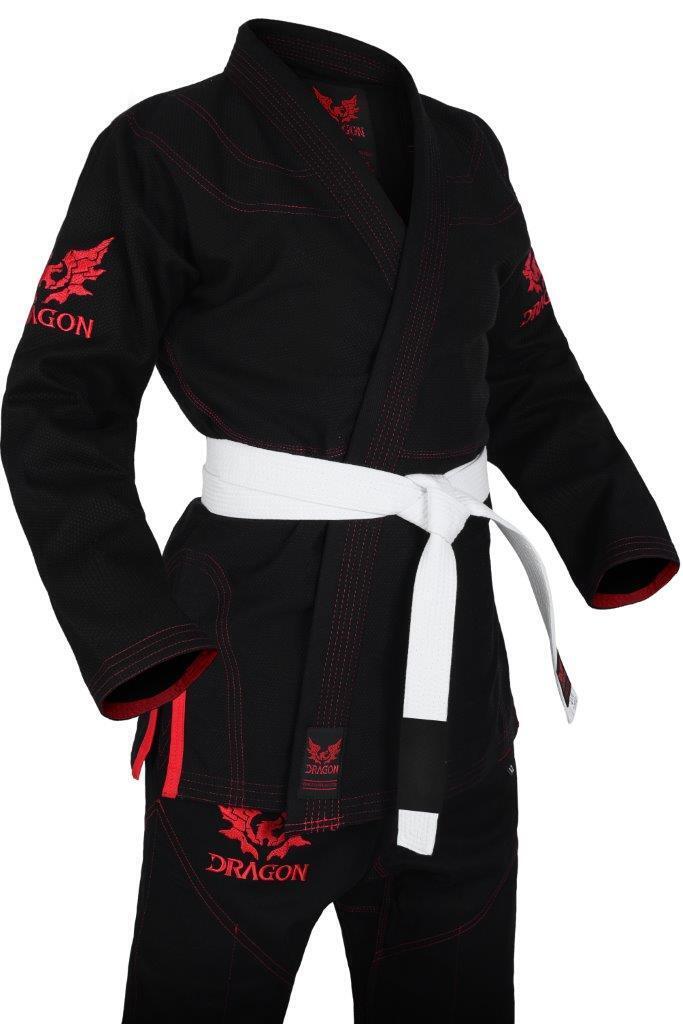 MORGAN DRAGON V2 450Gsm BJJ Gi - IBJJF Approved (Black) - BJJ Gi