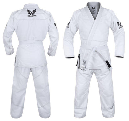 MORGAN DRAGON V2 450Gsm BJJ Gi - IBJJF Approved (White) - BJJ Gi