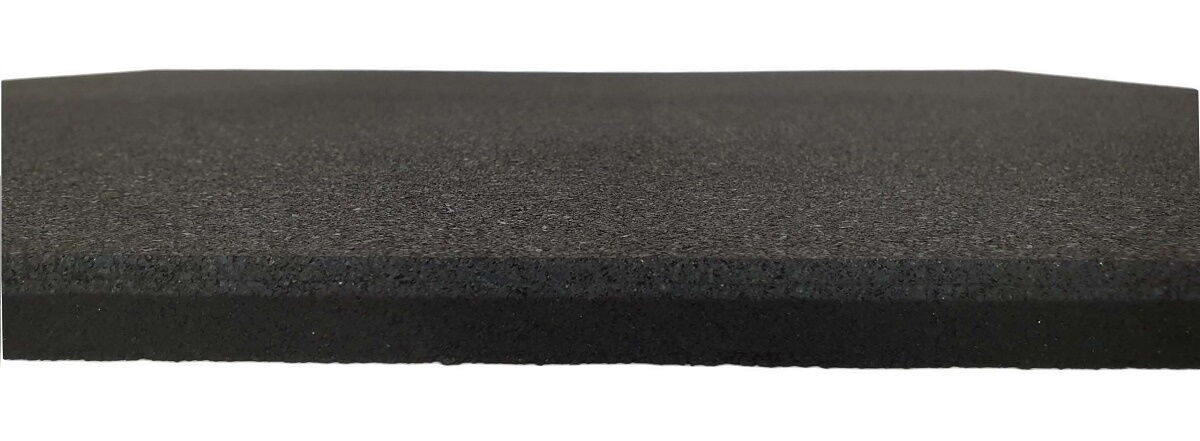 MORGAN Commercial Grade Rubber Floor Tiles | Black (1m X 1m X 15mm)