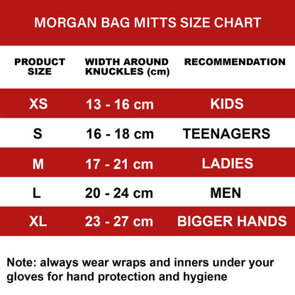 MORGAN Endurance Pro Bag Mitts Muay Thai Boxing Training - Boxing & Muay Thai - RED/BLACK
