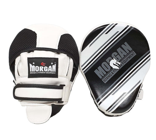 MORGAN AVENTUS Genuine Leather Boxing Focus Pads MITTS (PAIR) Pre-Bent