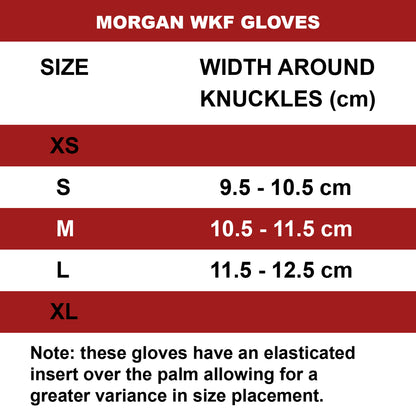 MORGAN Wkf Style Karate Gloves - Forearm Protection - RED