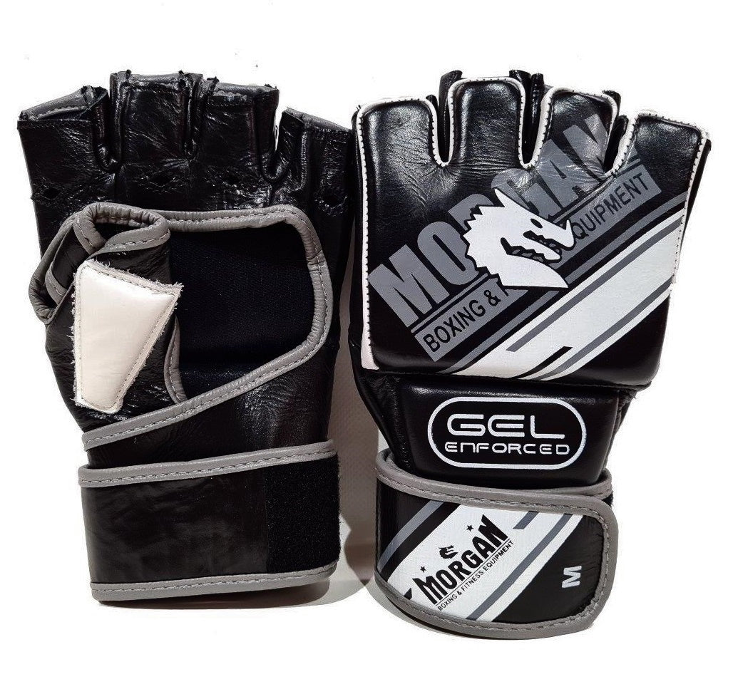 MORGAN Aventus Gel Mma Hybrid Leather Bag Gloves ( S-Xl ) - MMA Training Gear