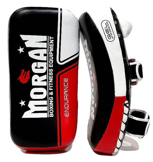 MORGAN Endurance Gel Leather Curved Thai Pads (Pair)
