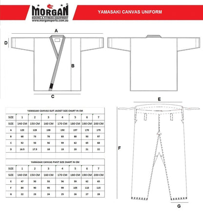 MORGAN YAMASAKI Gold Deluxe Brushed Canvas Karate Uniform - 14Oz