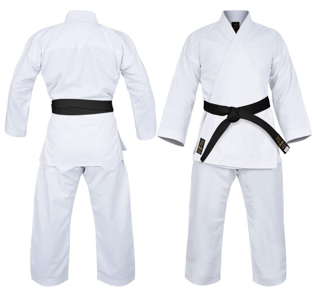 MORGAN YAMASAKI Gold Deluxe Brushed Canvas Karate Uniform - 14Oz