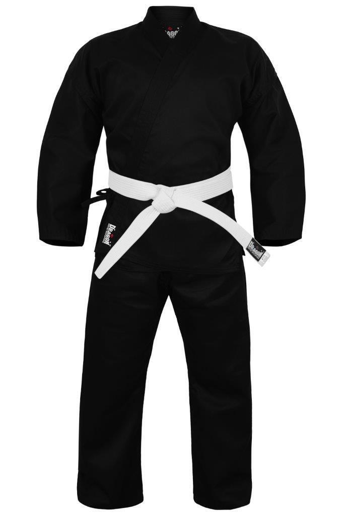 MORGAN DRAGON Karate GI Uniform(Black) - 8Oz - Karate Uniform