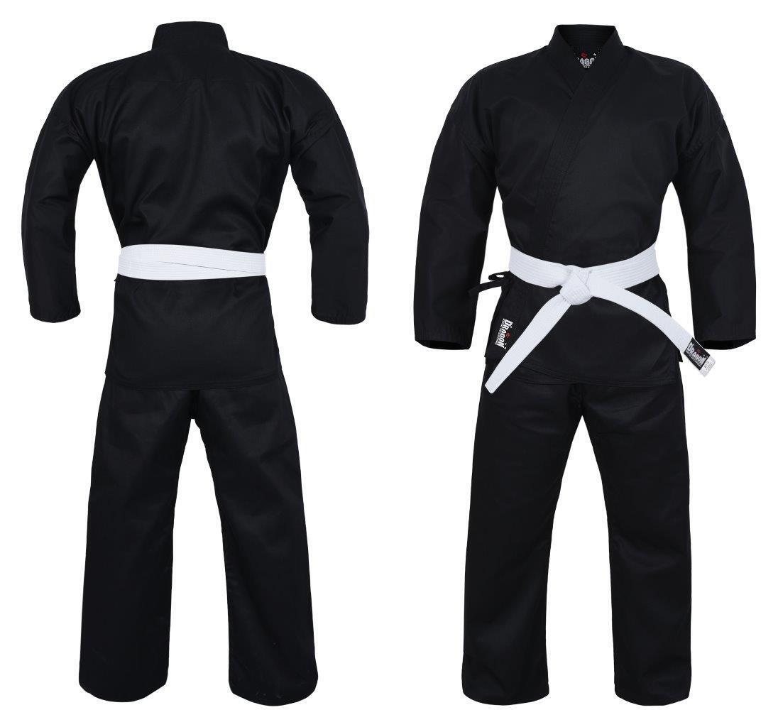 MORGAN DRAGON Karate GI Uniform(Black) - 8Oz - Karate Uniform