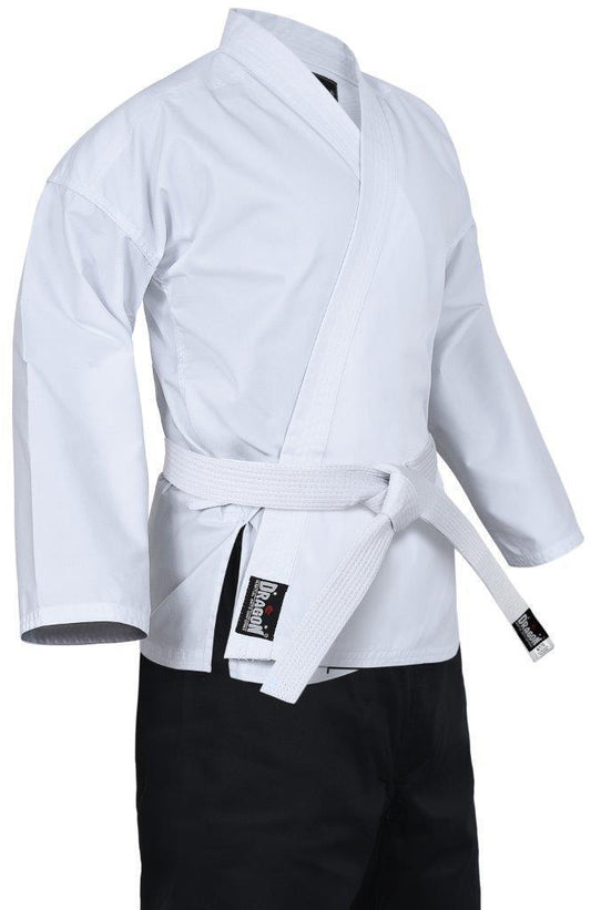 MORGAN DRAGON Karate Salt & Pepper Uniform (8Oz) - Karate Uniform