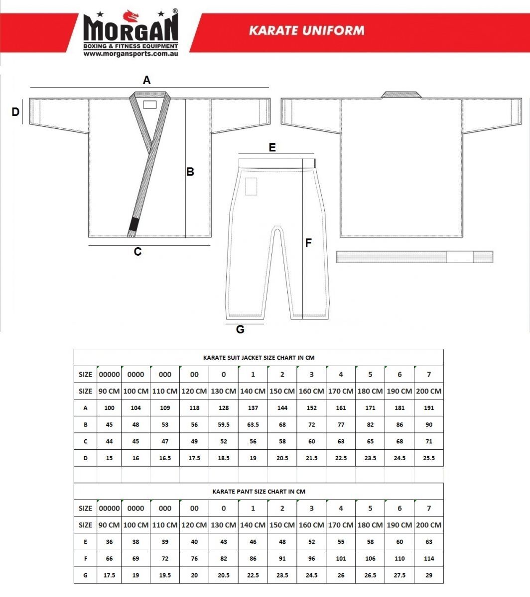 MORGAN DRAGON Karate Salt & Pepper Uniform (8Oz) - Karate Uniform