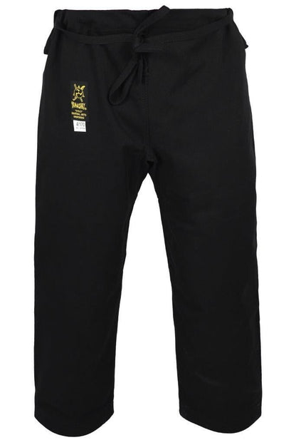 MORGAN YAMASAKI Gold Canvas Pants (Black) 14oz - Martial Arts Pants